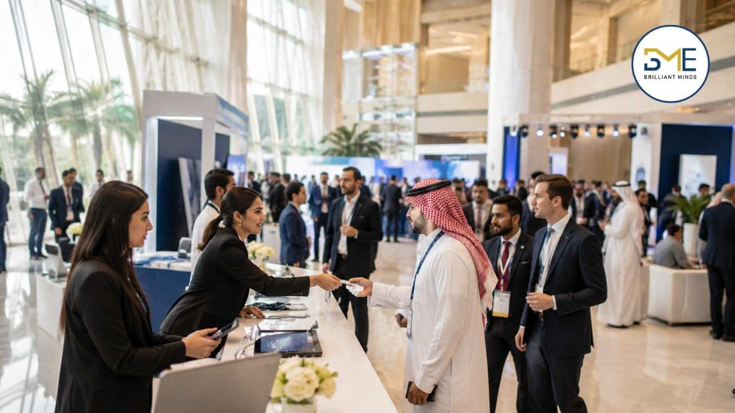 BM Events staffing team briefed before an event in Saudi Arabia